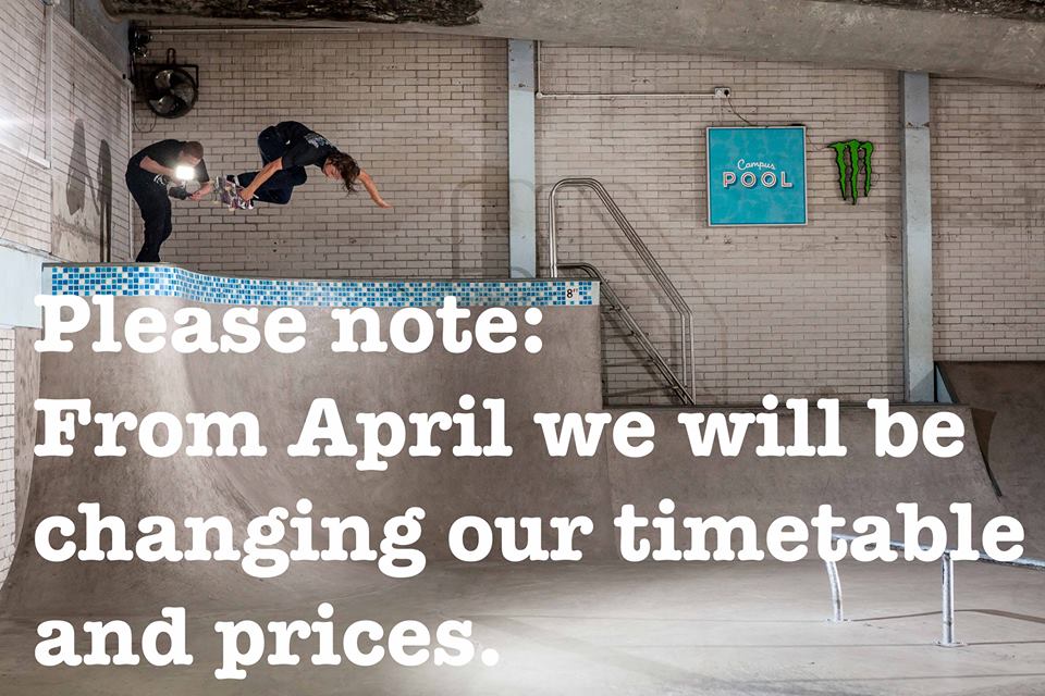Important changes to our timetable and prices