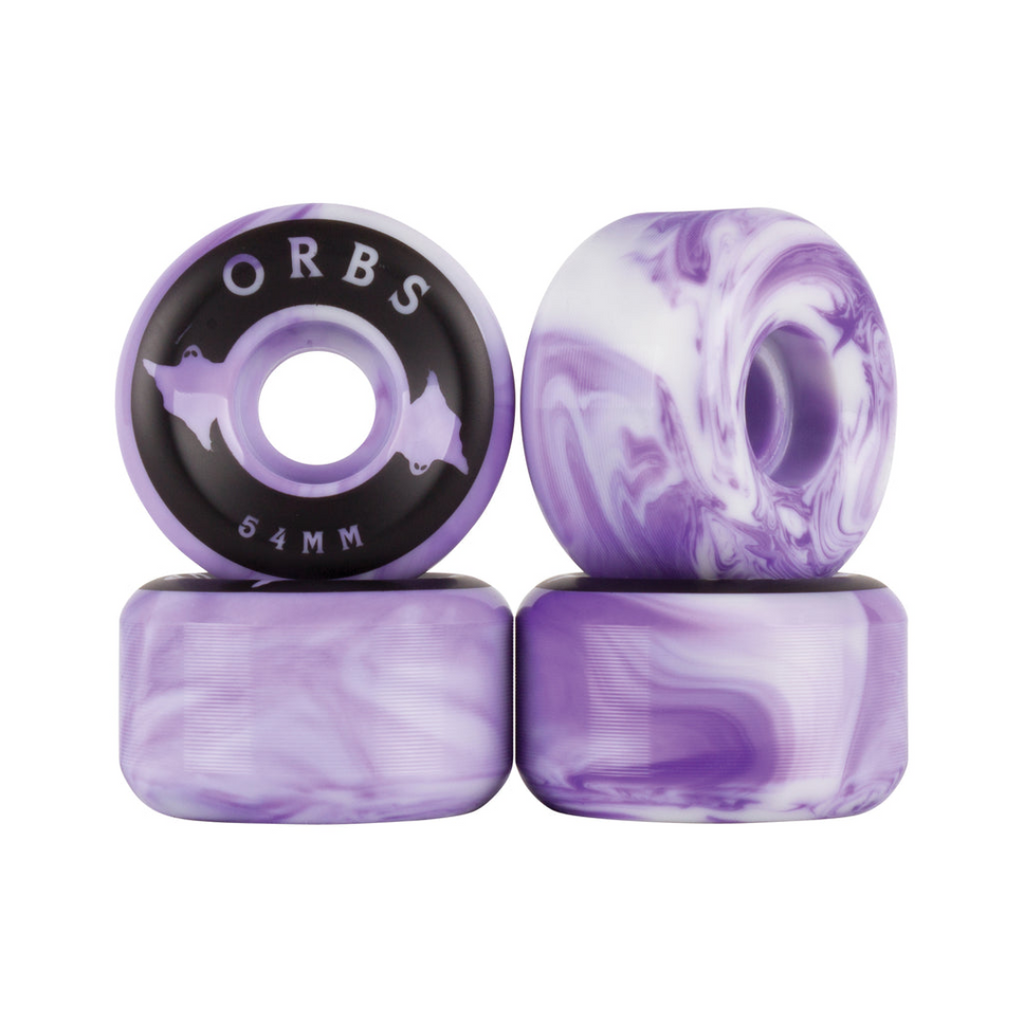 Orbs Specters Swirls - Conical - 99A - 54mm (Purple/White)