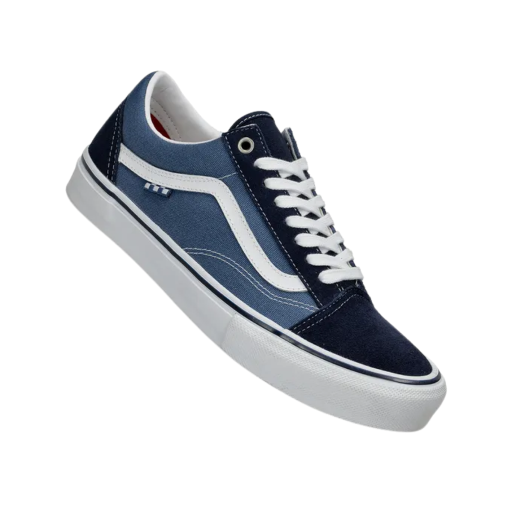 Vans Skate Old Skool Pro Shoes Navy White UK Campus