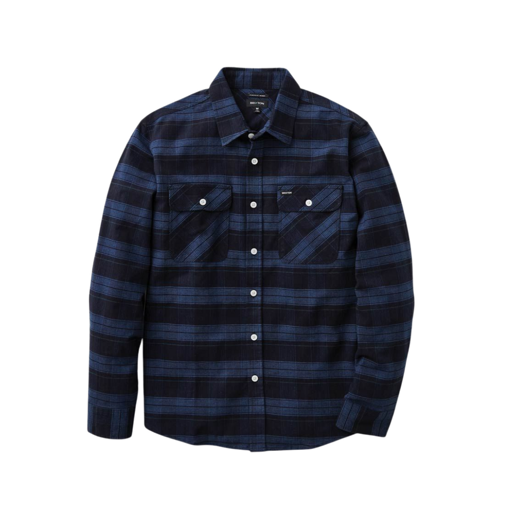 Brixton Bowery L/S Flannel Shirt - Navy