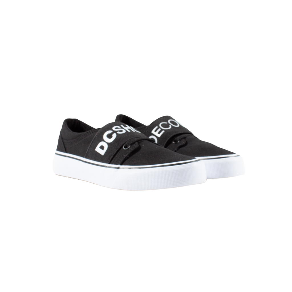 DC Trase TX SP Youth Skate Shoes - Black / White