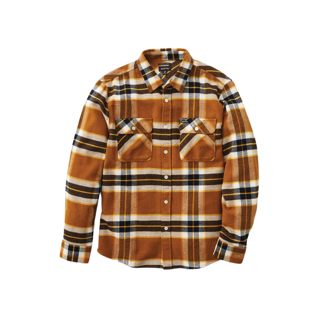 Brixton Bowery L/S Flannel Shirt - Medal Bronze