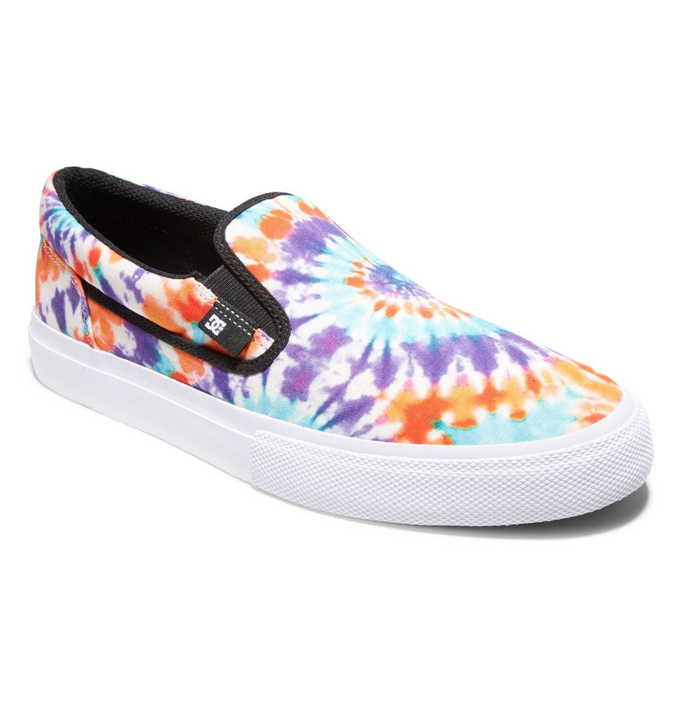 DC Manual Slip On Youth Shoes - Primary Tie Dye
