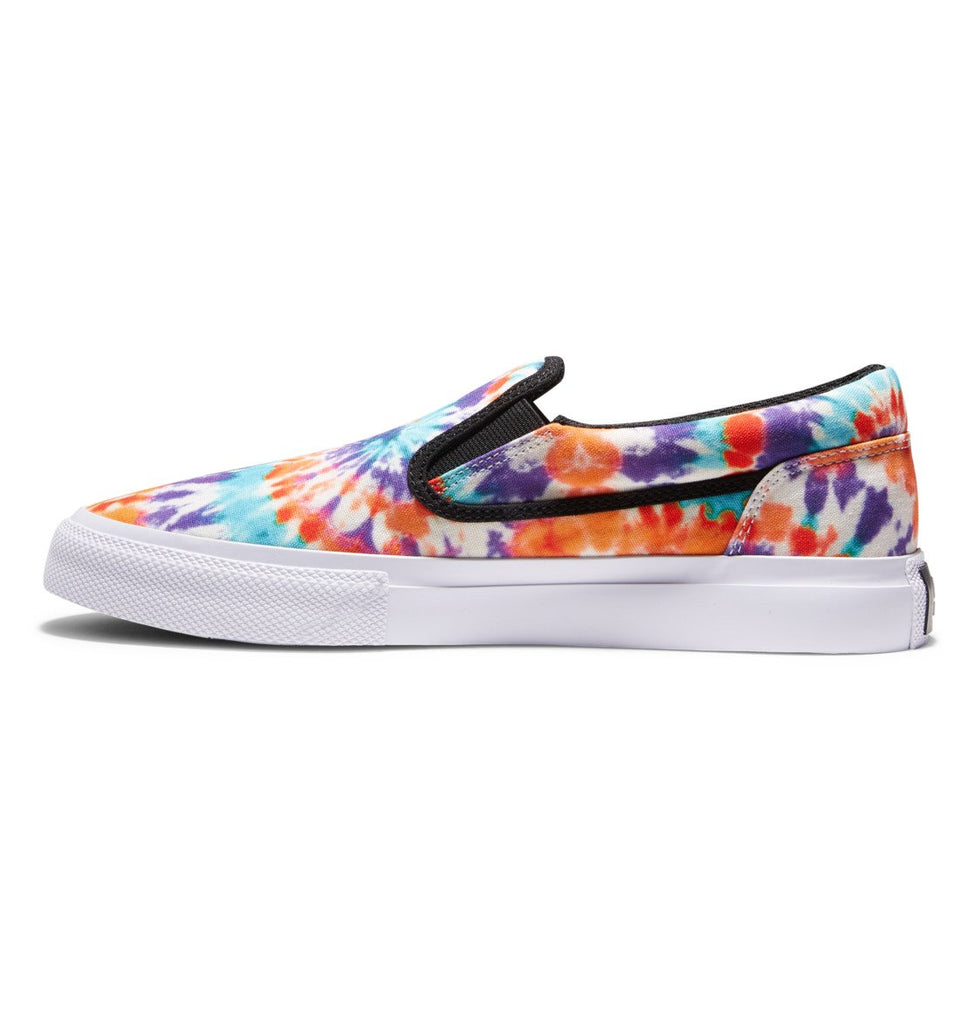 DC Manual Slip On Youth Shoes - Primary Tie Dye