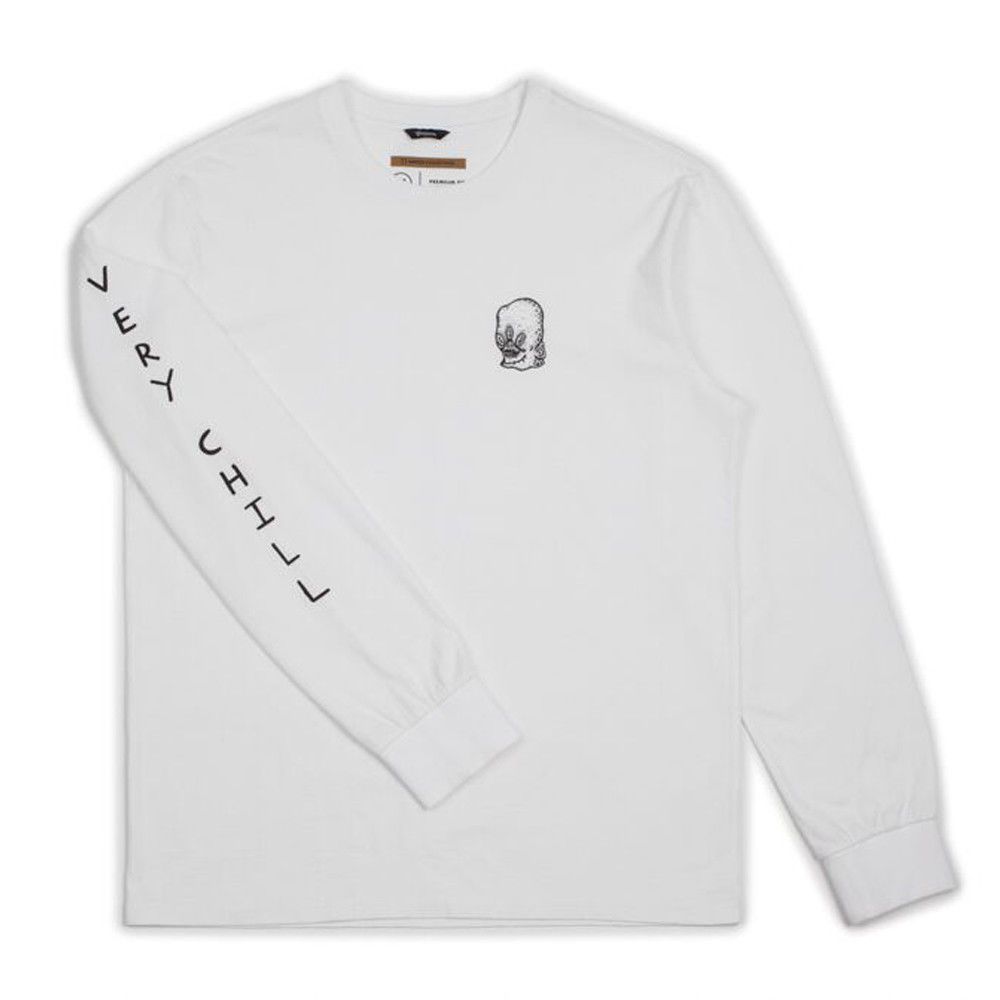 Brixton Chill L/S Standard T Shirt - White