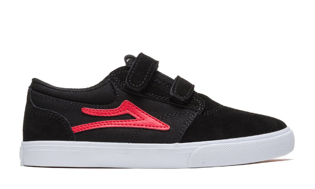 Lakai Griffin Youth Skate Shoe - Black Flame Suede