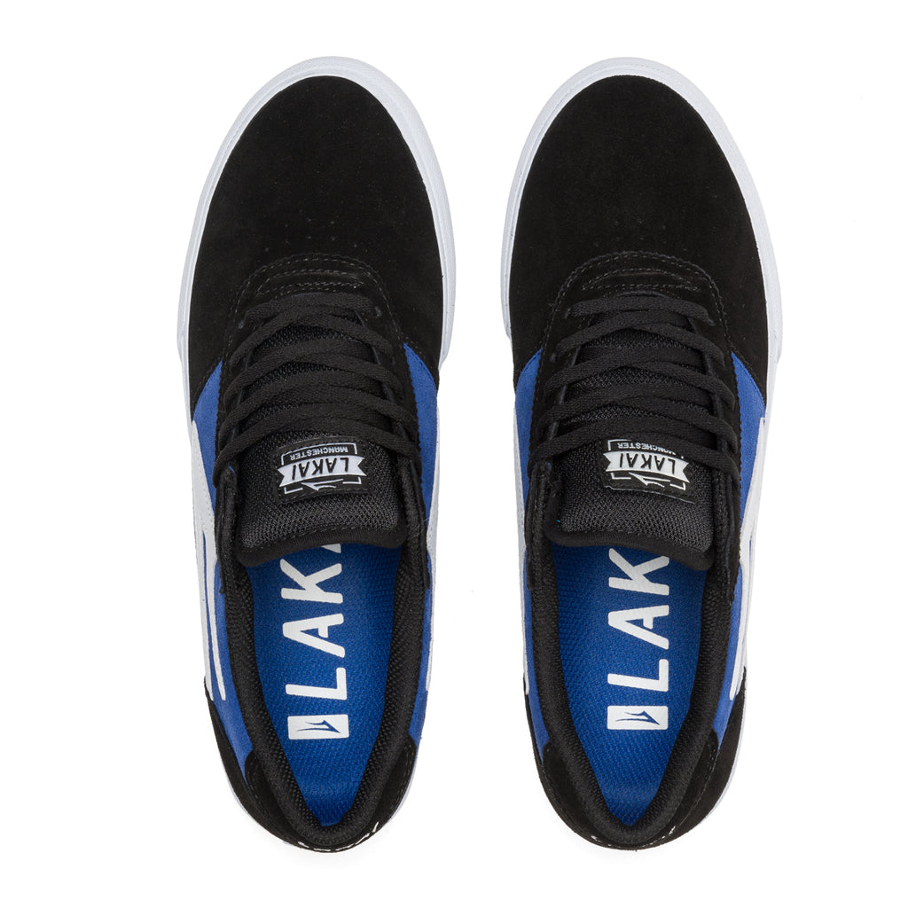 Lakai Manchester Skate Shoes - Black / Blue Suede