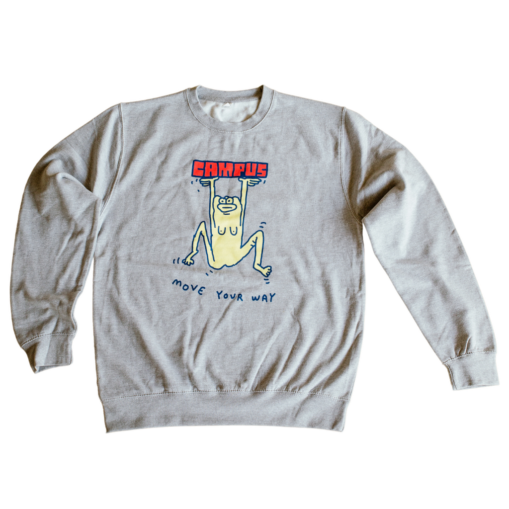 Campus X Mike O'Shea Collab - Crew Neck - Grey