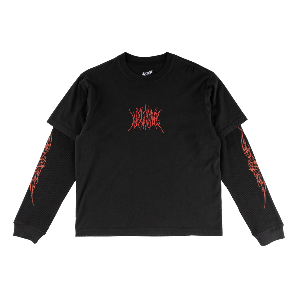 Welcome Skateboards - Caste Layered L/S Knit - Black/Red