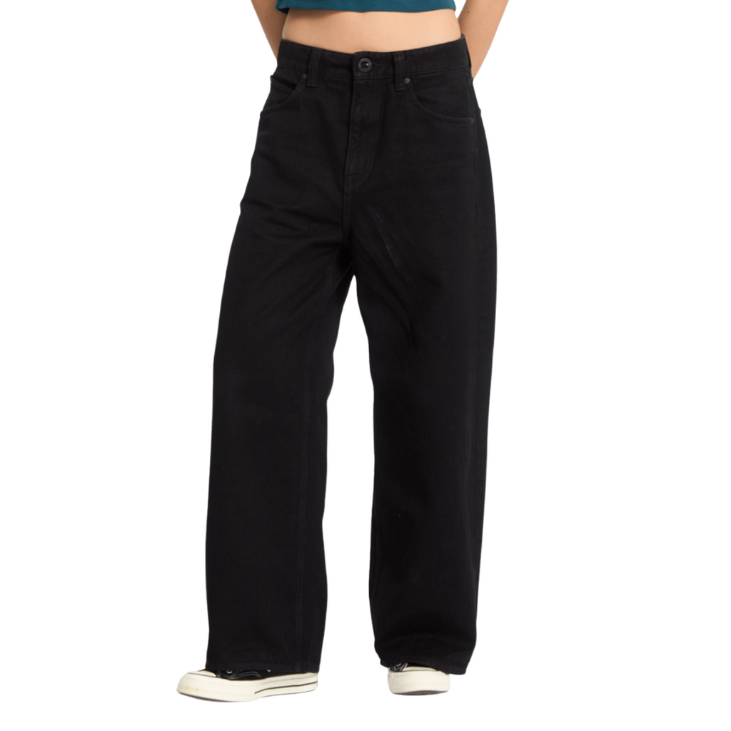 Volcom - 'Beeggy' Denim Jeans - Black Combo
