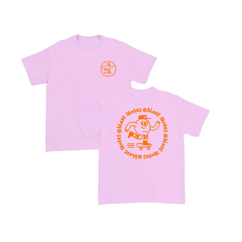 Blast Skates Youth Mascot Logo T-Shirt - Pink