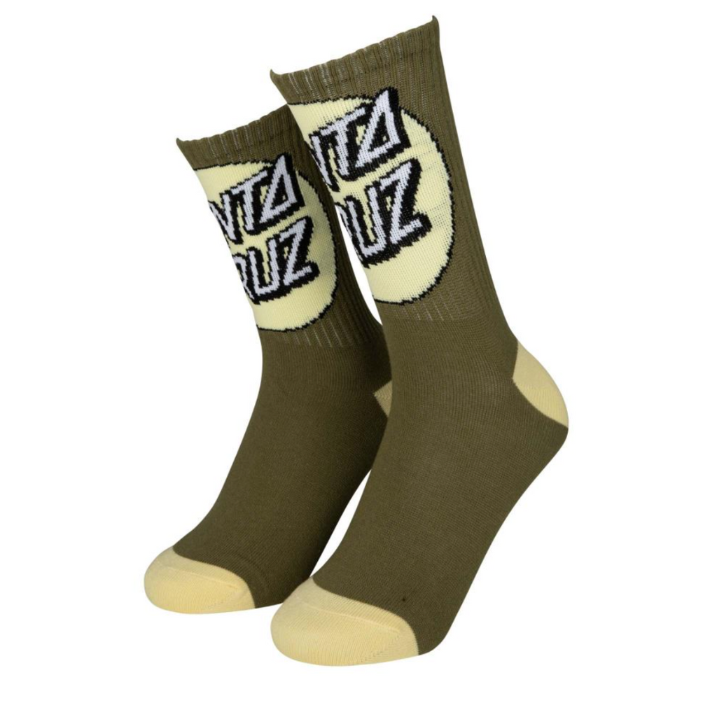 Santa Cruz - Youth Socks O/S Dot (2 pack) - Iguana & Butter