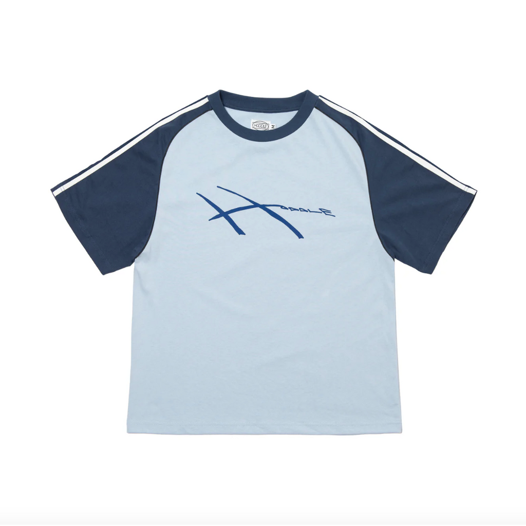 Hoddle - Warped Jersey T-Shirt - Blue/Navy