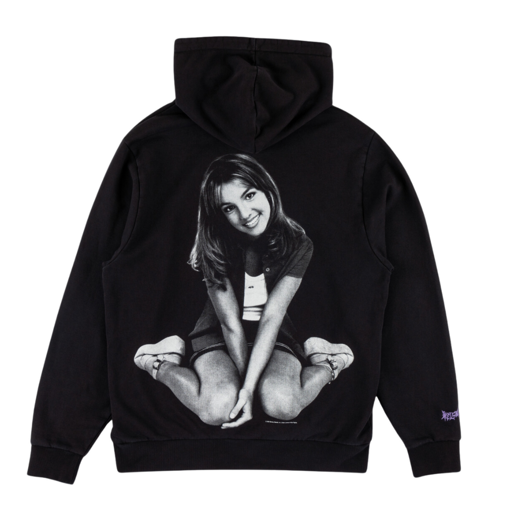 Welcome X Britney - Flower Pigment-Dyed Hoodie - Black