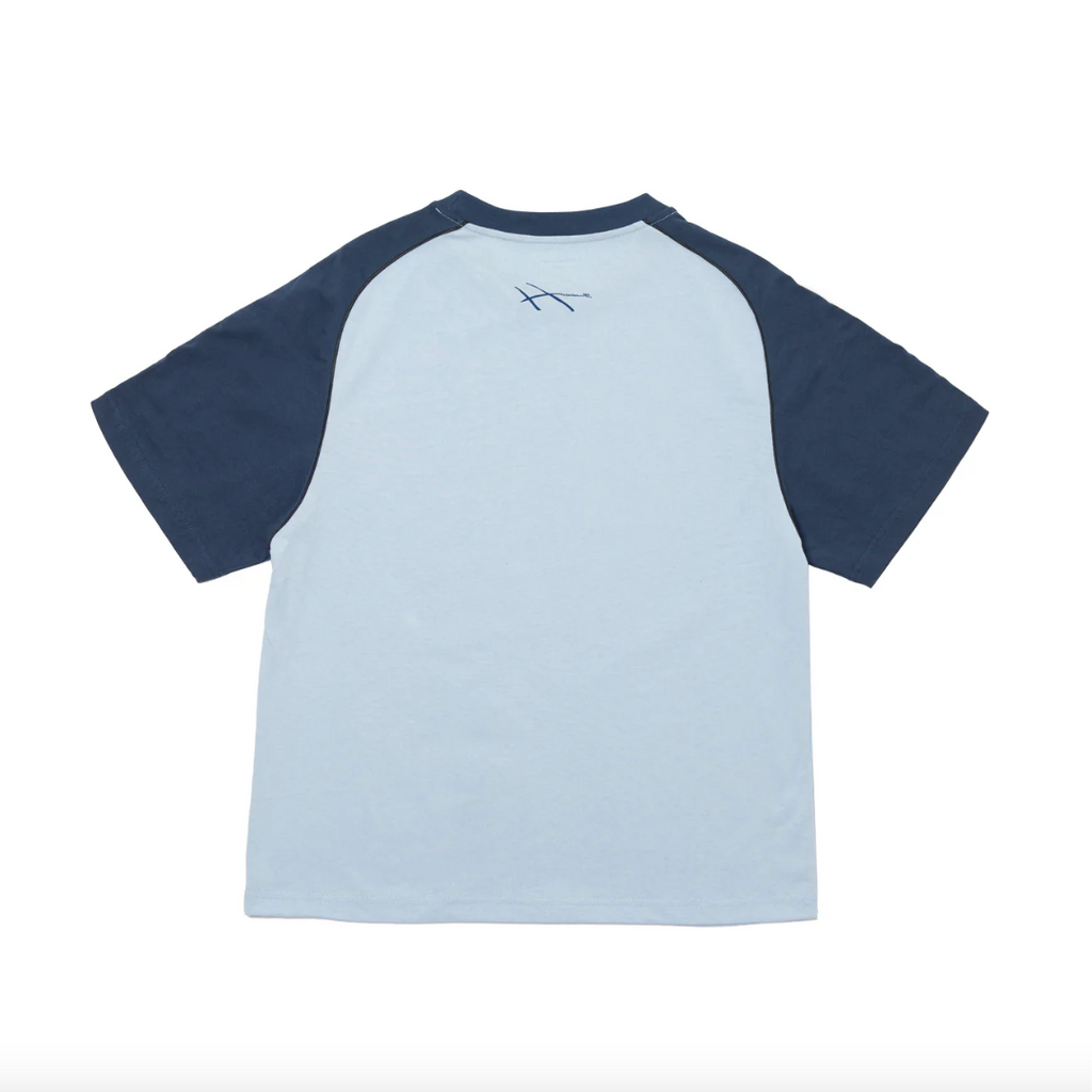 Hoddle - Warped Jersey T-Shirt - Blue/Navy