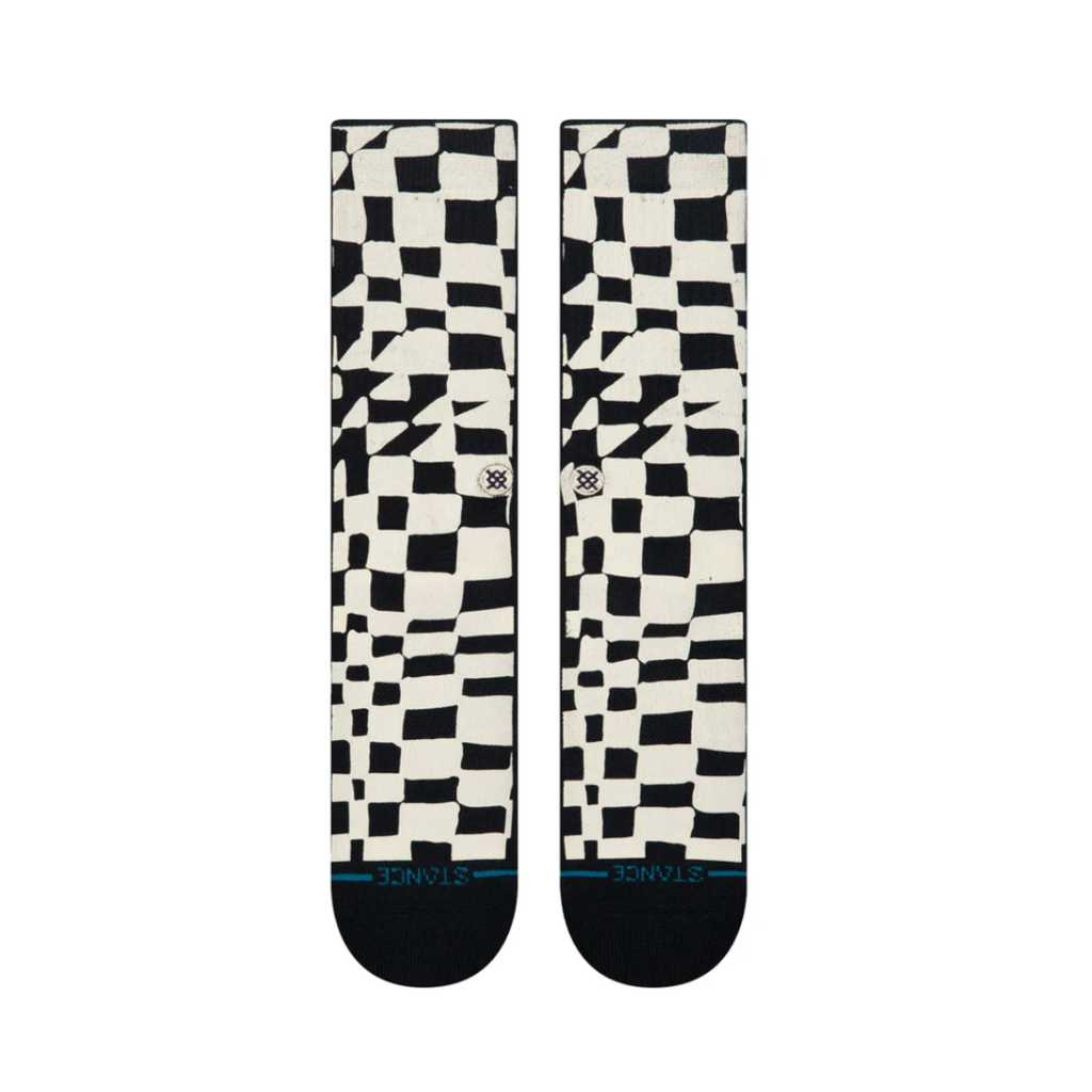 Stance Socks - 'Wave Check Crew' - Black/White