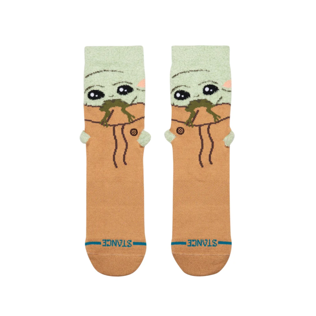 Stance Socks - 'Grogu Hungry' Kids Crew - Green