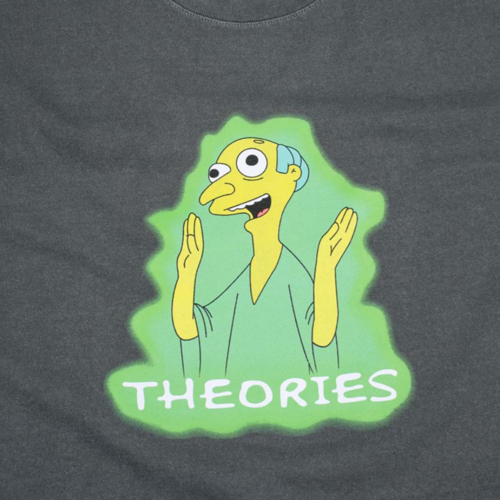Theories - 'Healthy Green Glow' Garment Dyed Tee - Washed Black