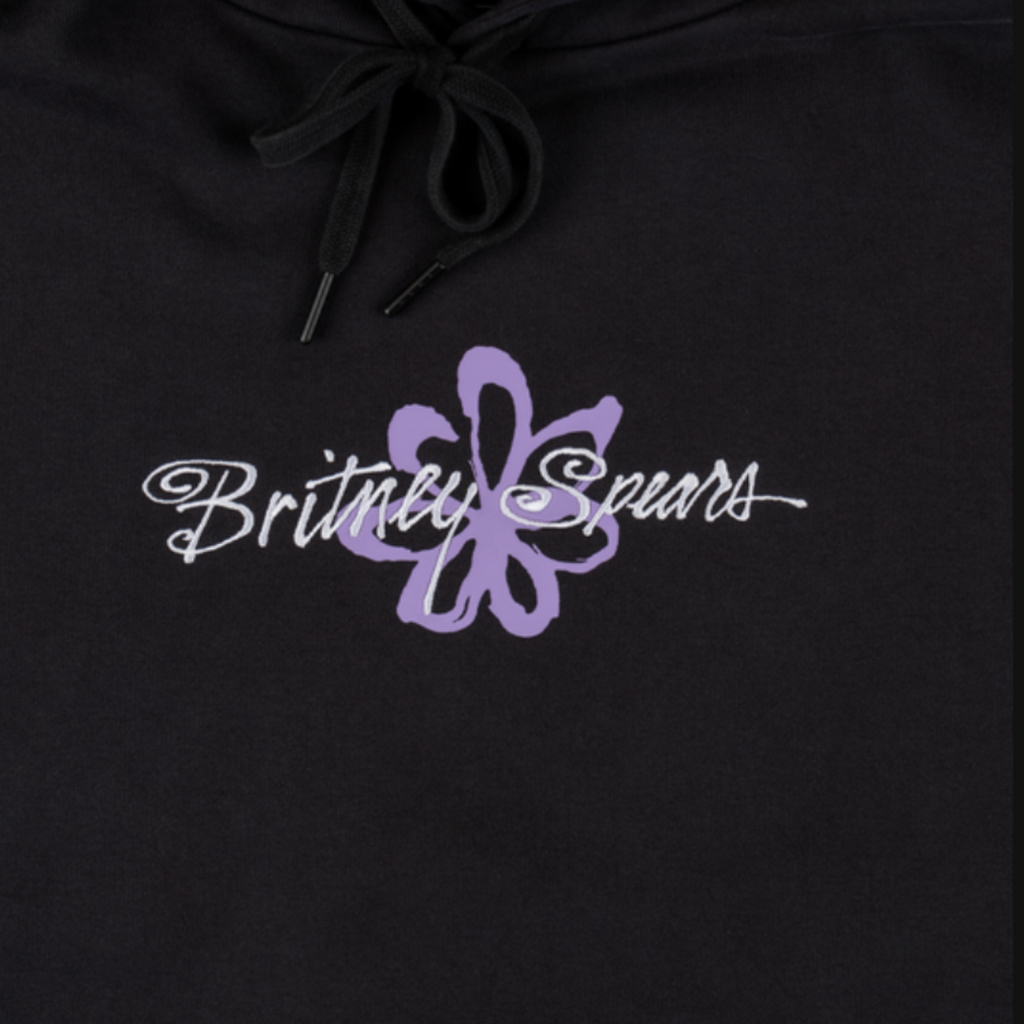 Welcome X Britney - Flower Pigment-Dyed Hoodie - Black