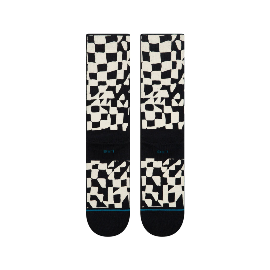 Stance Socks - 'Wave Check Crew' - Black/White