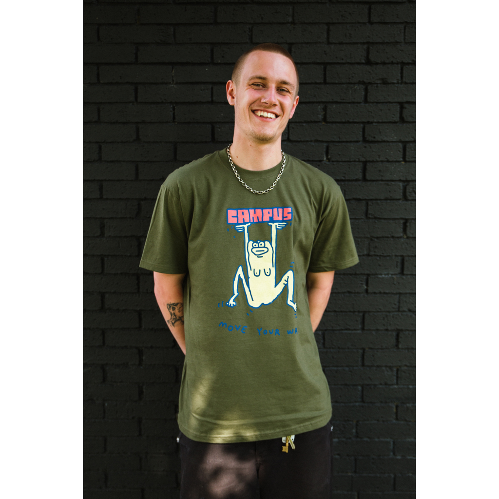 Campus X Mike O'Shea Collab - T-Shirt - Military Green